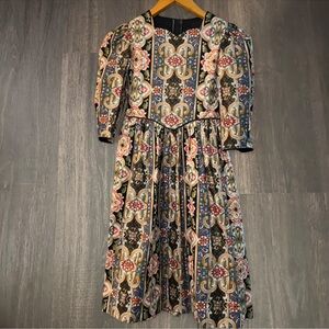 Ruth of Carolina Girls Floral Dress Cotton Size 8 Made USA